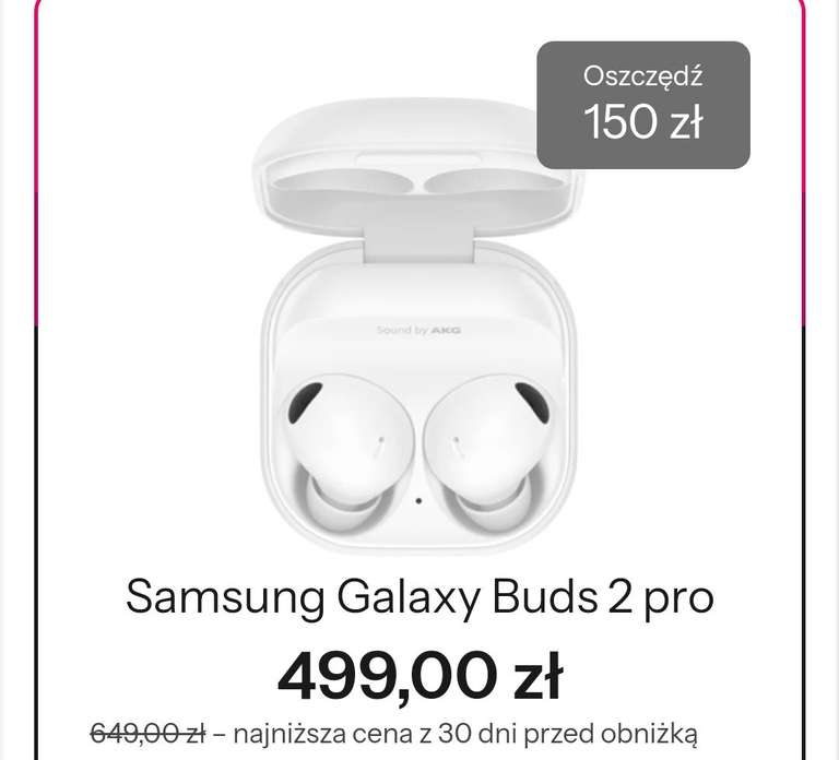 Słuchawki douszne Samsung Galaxy Buds 2 pro białe