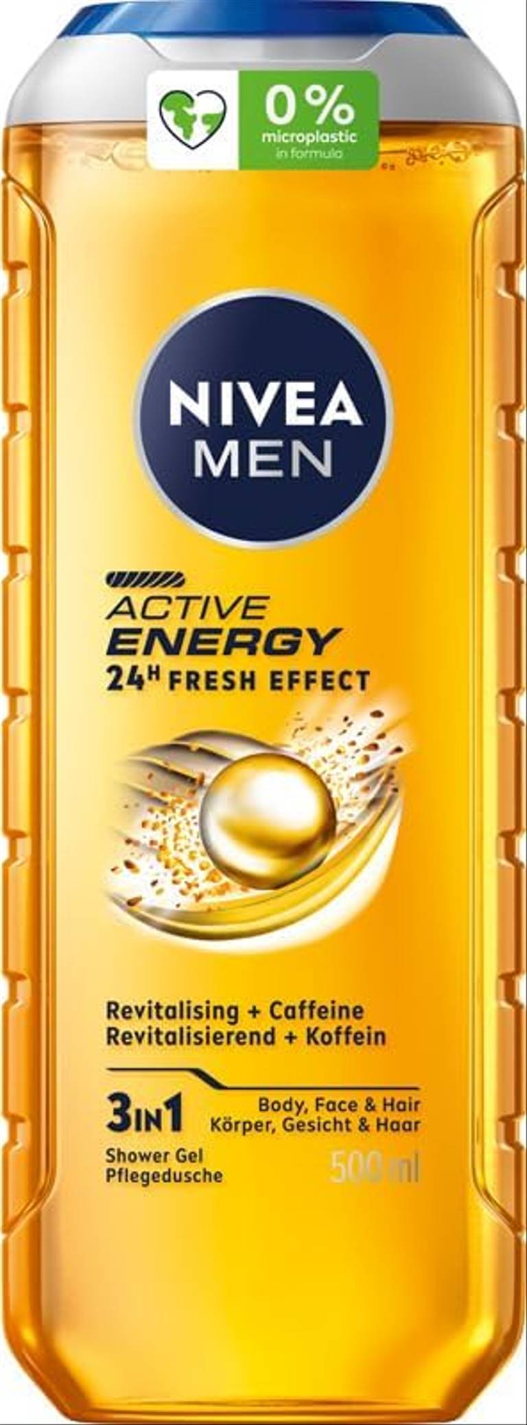 NIVEA MEN Active Energy Żel pod prysznic 500 ml (w opisie żel Energy 24h Fresh Effect 500 ml) | Amazon Prime