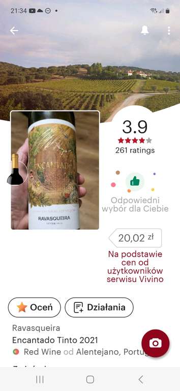 Wino Ravasqueira Encantado w Biedronce