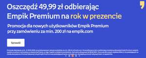 Empik Premium na rok za darmo przy zakupie za min 200 zł