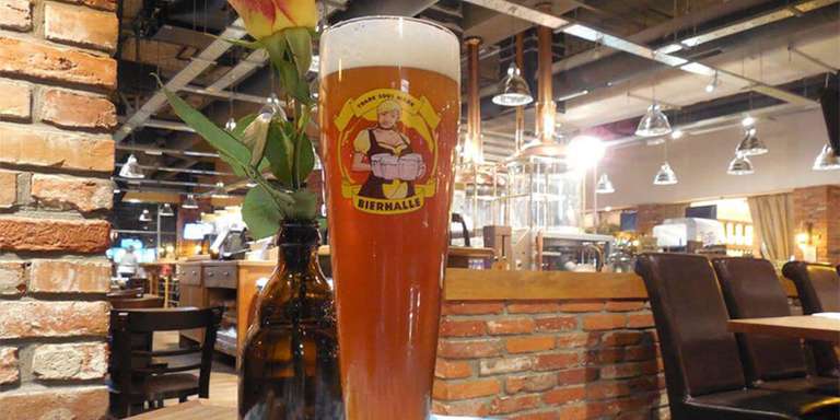 Bierhalle - Darmowy kufel piwa 0,4L przy zamówieniu dania (do rachunku w soboty i niedziele) - Warszawa, Arkadia