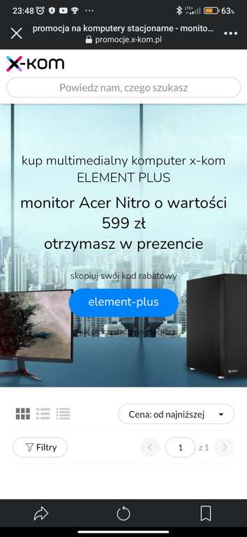 Monitor Acer Nitro o wartości 599 zł otrzymasz w prezencie