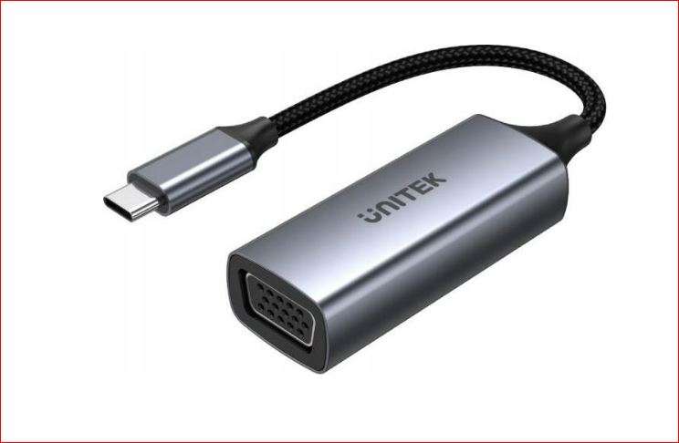 Unitek Adapter USB-C - VGA (FHD, kabel 15cm, Aluminium) V1413A, odb.os. 0zł