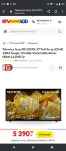 Telewizor Sony XR-55X90L 55" Full Array LED 4K 120Hz Google TV Dolby Vision Dolby Atmos HDMI 2.1 DVB-T2