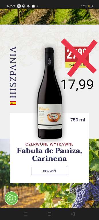 Wino Fabula de Paniza Carinena 0,75 l @Biedronka