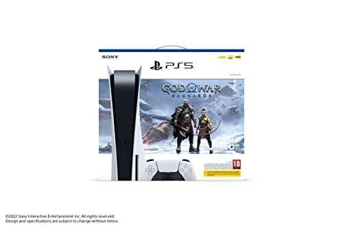Konsola Sony PlayStation 5 825GB z napędem + God of War Ragnarok | Amazon | 554,41€