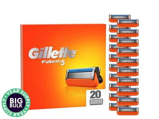 20x wkład Gillette Fusion5 9.75/szt