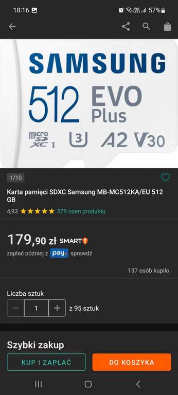 Karta pamięci SDXC Samsung MB-MC512KA/EU 512 GB