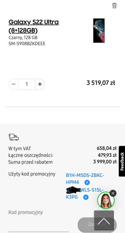 Samsung Galaxy S22 Ultra + gratis (możliwe 3520 zł)