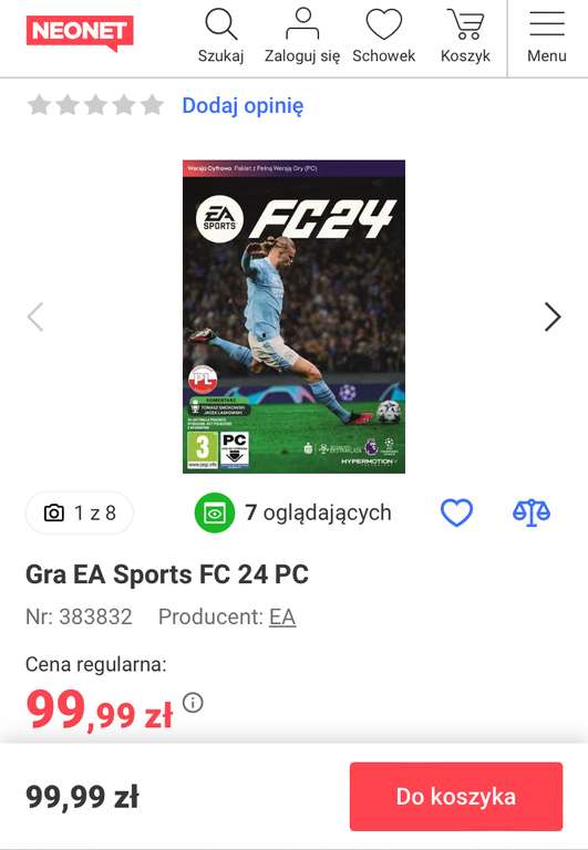 EA Sports 24 PC za 99,99zł w pudełkowej wersji