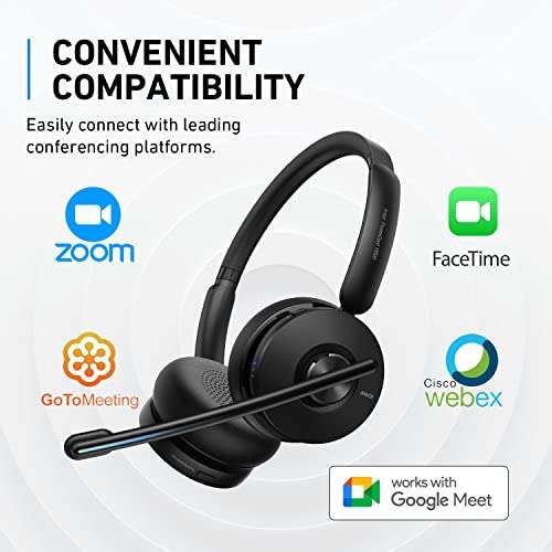 Anker PowerConf H500, zestaw słuchawkowy Bluetooth Dual-Ear z mikrofonem