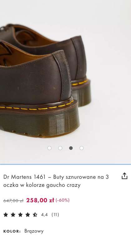 Dr Martens 1461 – Buty sznurowane na 3 oczka w kolorze gaucho crazy