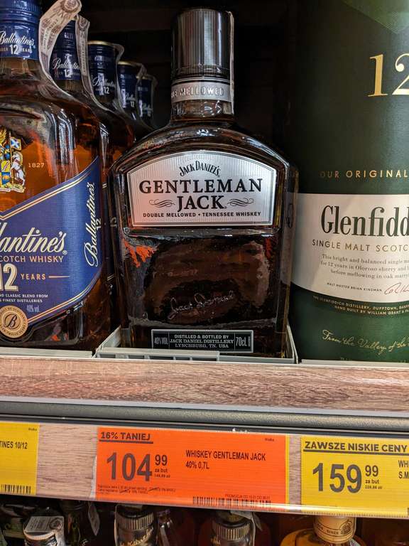 Gentleman Jack Whiskey 0,7l