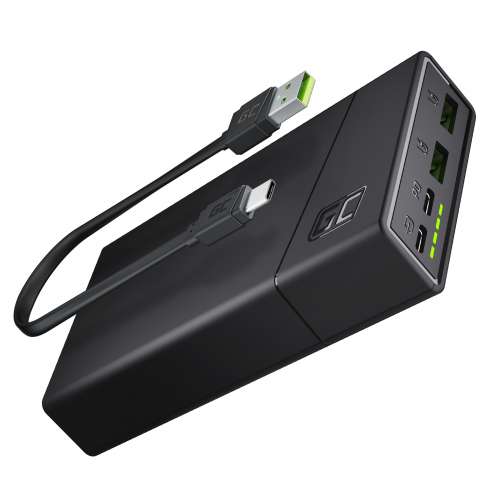 Powerbank Green Cell PowerPlay20 20000mAh (USB-C, PD 18W, Q.C. 3.0) swiatbaterii