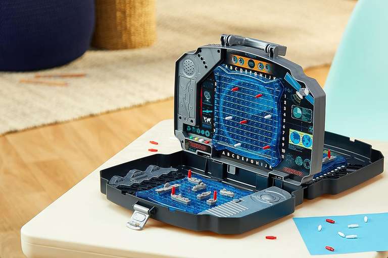 Elektroniczna gra w statki ze światłem i dźwiękiem, gra akcji dla całej rodziny, zapakowana w solidną walizkę