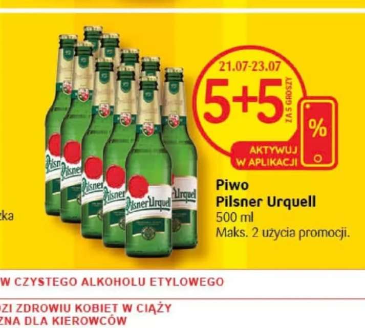 Piwo Pilsner Urquell - 5 + 5 za 5 groszy - Delikatesy Centrum z apką