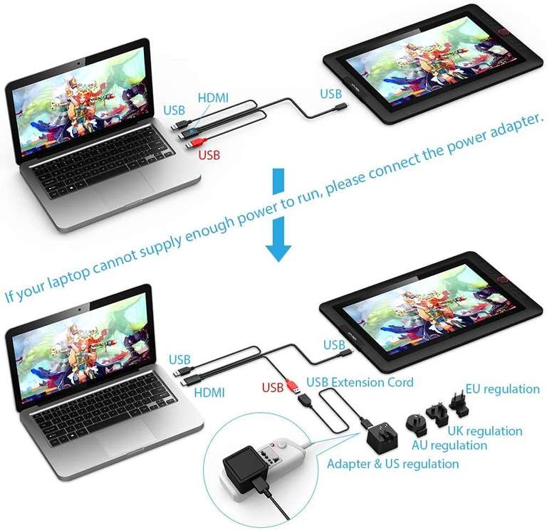 XP-PEN Artist 15,6 Pro tablet graficzny HD IPS 15,6 cala