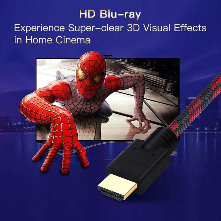 Shuliancable kabel HDMI, kompatybilny z High Speed z Ethernet ARC 3D Ultra HD - 15 metrów