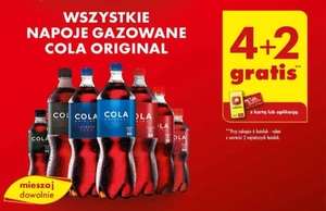 Cola Original 4+2 gratis - wszystkie rodzaje @Biedronka