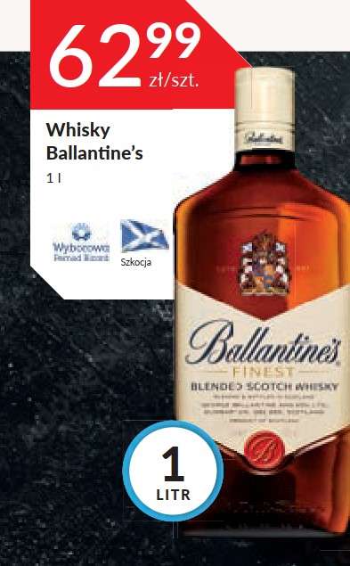 Ballantines 1l - 62,99 | Stokrotka - zbiorcza whisky
