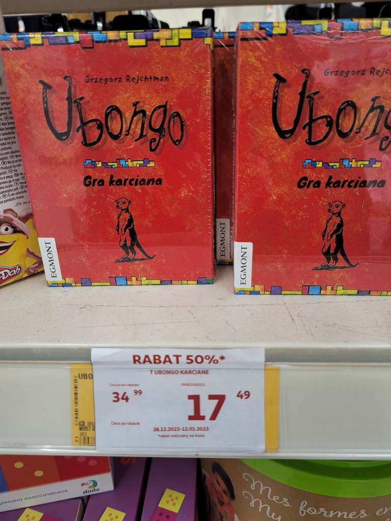 Ubongo gra karciana (Auchan, Kraków ul. Bora Komorowskiego)
