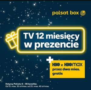 POLSATBOX TV 12miesiecy w prezencie plus HBO max na 2miesiące oraz dekoder