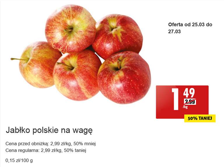 Jabłka polskie kg @Biedronka