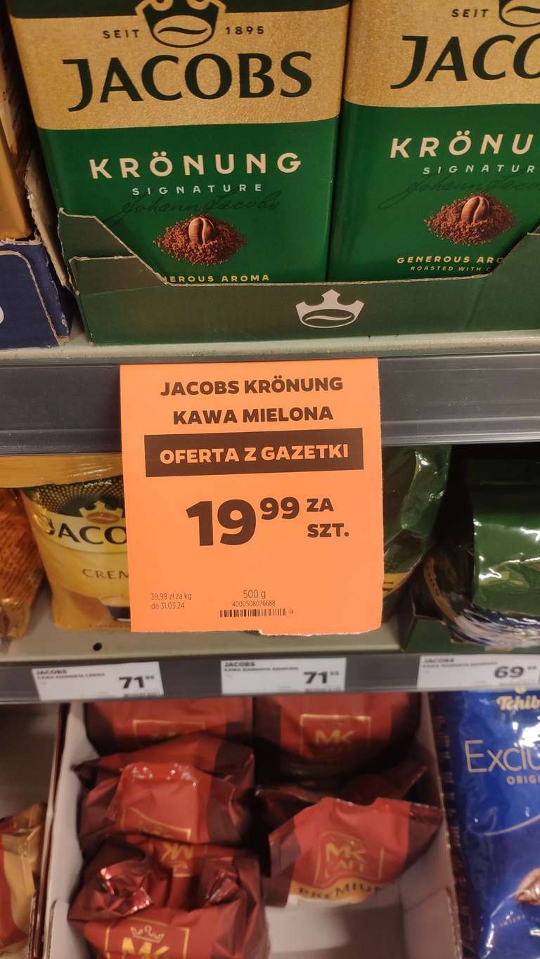 Jacobs Krönung Signature kawa mielona 500g @Netto
