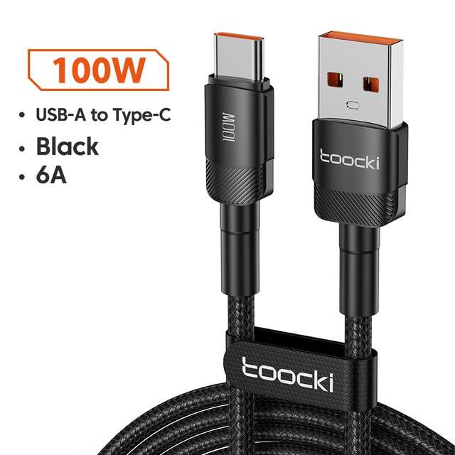Toocki 6A 100W kabel USB-A na USB-C 0,25m za $0.71