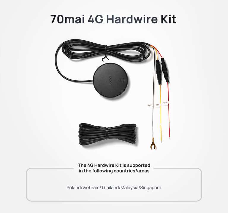 Adapter zasilania/Moduł LTE 70mai 4G Hardwire Kit (UP04) do kamery 70mai Omni 360 za 205 zł (49$)