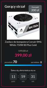 Zasilacz Corsair RMx White 750W 80 Plus Gold