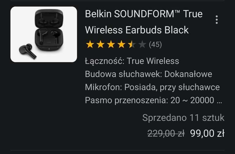 Słuchawki bezprzewodowe Belkin