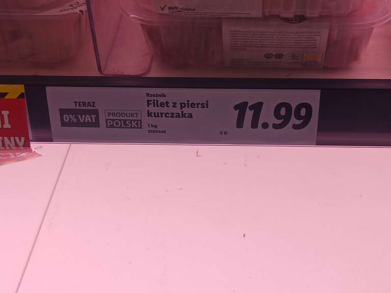 Filet z piersi kurczaka - Lidl 11,99 zł / kg