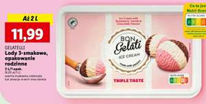 Lody Triple Taste Bon Gelatti 11,99zł/2L @Lidl