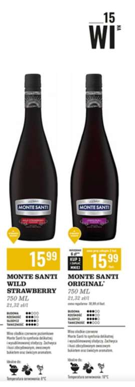 Biedronka wino Monte Santi 750ml Strawberry