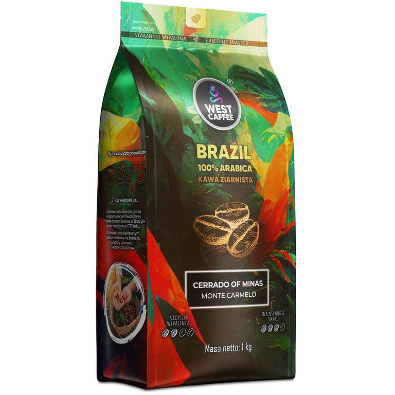 Kawa ziarnista Arabica West Caffee Brazil Cerrado of Minas Monte Carmelo 1kg