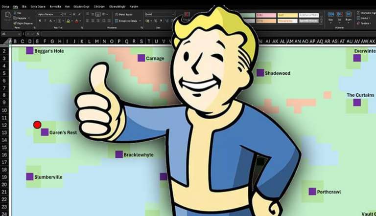 Gra RPG inspirowana Falloutem do zagrania za Darmo w Excelu