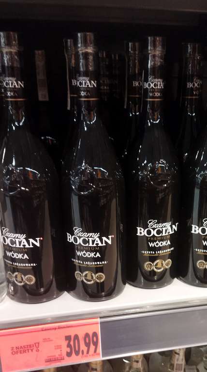 Czarny BOCIAN Premium Wódka 40% 0.5L Kaufland