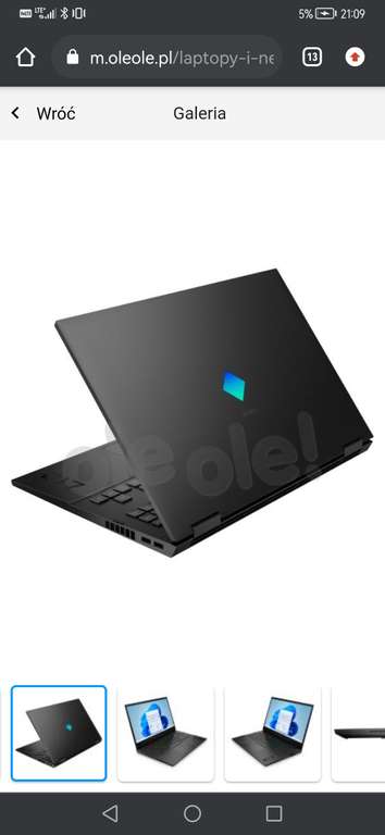 Laptop HP OMEN 17-ck0213nw 17,3'' 144Hz Intel Core i7-11800H - 32GB RAM - 1TB SSD Dysk - RTX3070 Grafika - Win11 (możliwe ~ 7350zl)