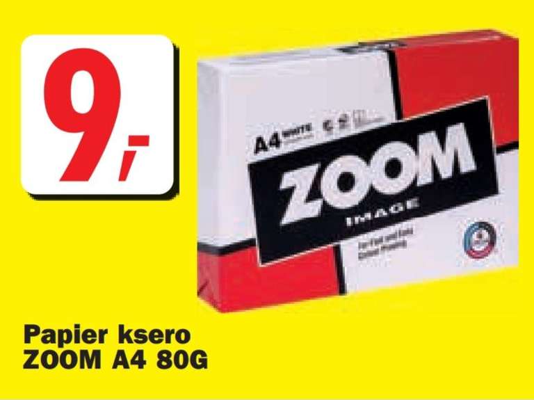 Papier ksero A4 ZOOM 80G 500 kartek - MediaExpert Rzeszów