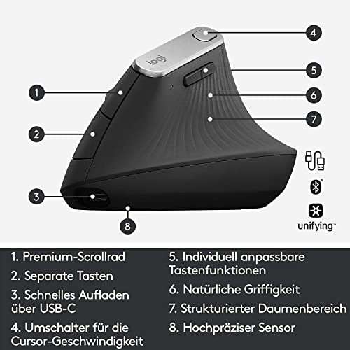 Logitech Mx Vertical Advanced Ergonomic Mouse (amazon.de 67.08€ + 5.99 Euro wysyłka)
