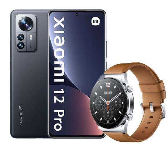 Smartfon Xiaomi 12 Pro 12/256GB (szary) + smartwatch Watch S1 GL