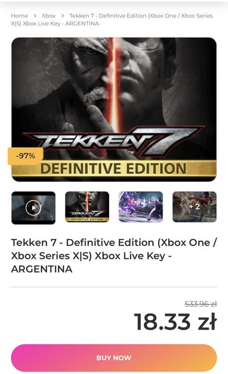 Tekken 7 - Definitive Edition (Xbox One / Xbox Series X|S) Xbox Live Key - ARGENTINA