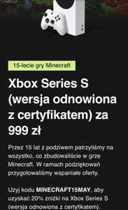 Konsola Xbox Series S (wersja odnowiona z certyfikatem) za 999 zł