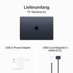 Apple 2024 15" MacBook Air laptop z chipem M3: wyświetlacz Liquid Retina 15,3", 8 GB pamięci RAM, pamięć SSD 256 GB 1425.35€