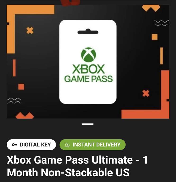 GAMIVO Xbox Game Pass Ultimate - 1 Month Non-Stackable US