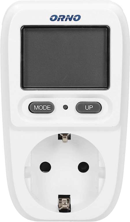 Orno WAT-419(GS) licznik energii elektrycznej do gniazdka elektrycznego, miernik kosztów energii z ekranem LCD, maksymalna moc 3680 W