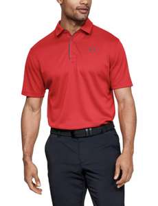 Męska koszulka Polo UNDER ARMOUR Tech - czerwona, rozm. S