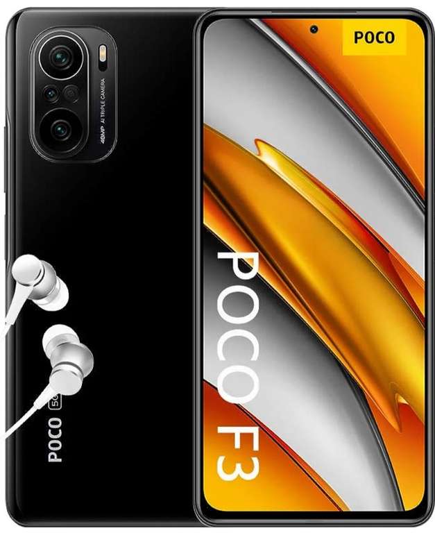 Smartfon XIAOMI POCO F3 5G + słuchawki 6 GB/128 GB, Snapdragon 870, Amoled 120 Hz, używany stan bdb[ 170,03 € ]