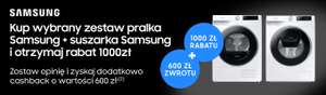 Pralka Samsung + Suszarka za 3648 zł + Możliwy zwrot 600 zł
